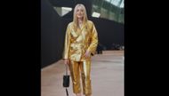Dakota Fanning at the Chanel show (Image via Instagram/@chanelofficial)